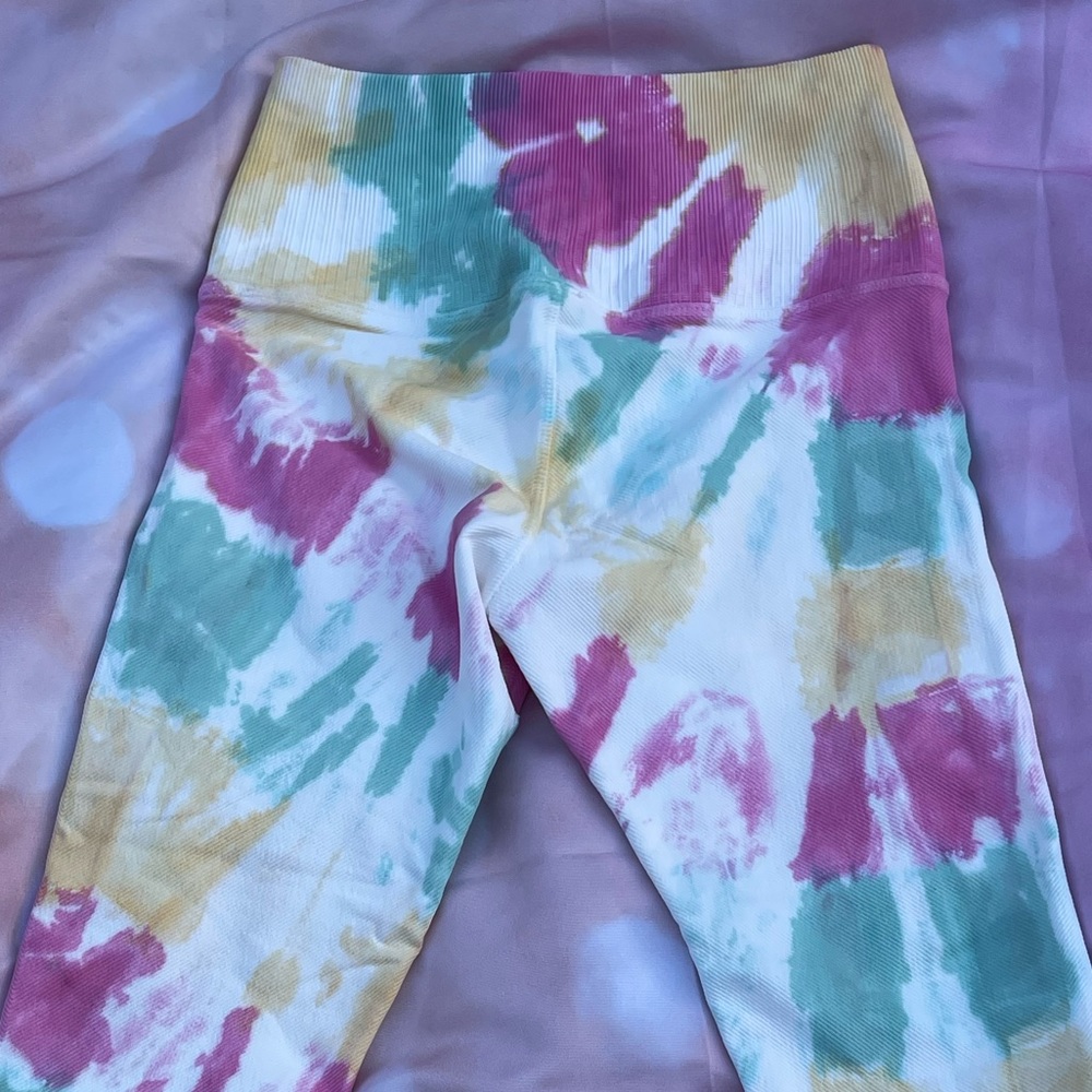 Avocado Leggings Tie Dye Yoga Pants - Picture 3 of 9